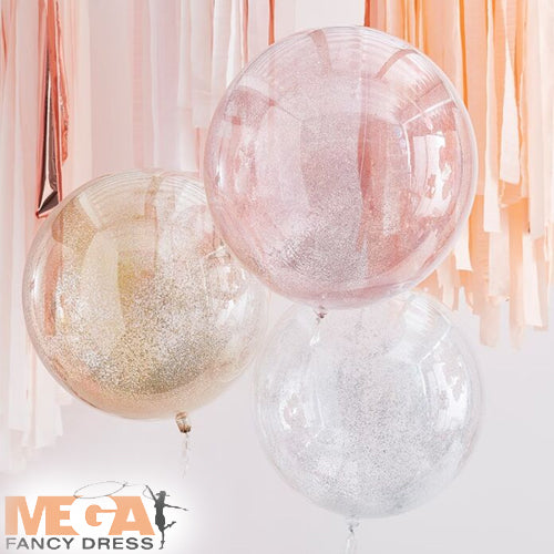 Mixed Metallics Orb Glitter Balloons Sparkling Party Decor