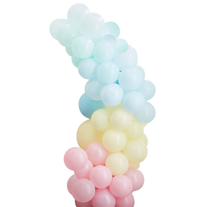 Mixed Pastels Balloon Arch Kit Gentle Celebration Decor