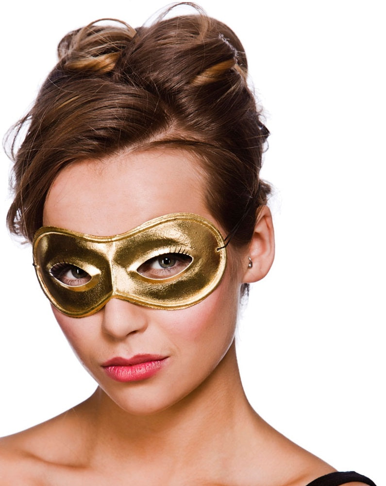 Gold Metallic Eyemask Elegant Masquerade Accessory