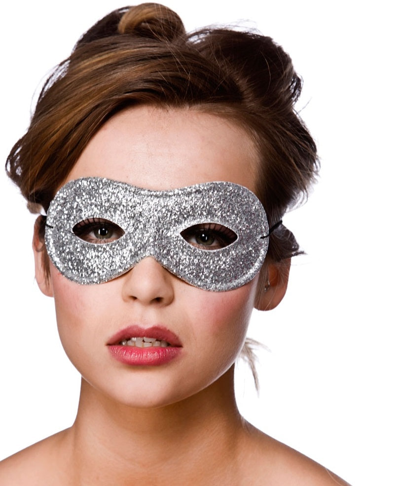 Silver Metallic Eyemask Elegant Masquerade Accessory