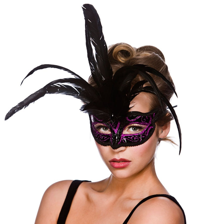 Milano Eyemask Black/Purple Chic Italian Style Accessory