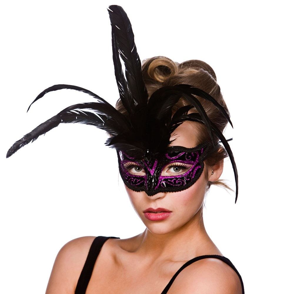 Milano Eyemask Black/Purple Chic Italian Style Accessory