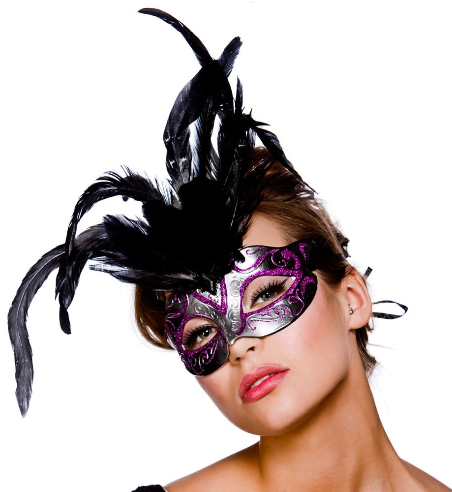 Firenze Eyemask Silver/Purple Sophisticated Italian Style Accessory