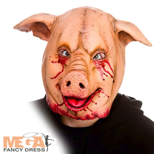 Horror Pig Latex Mask Terrifying Farm Animal Accessory