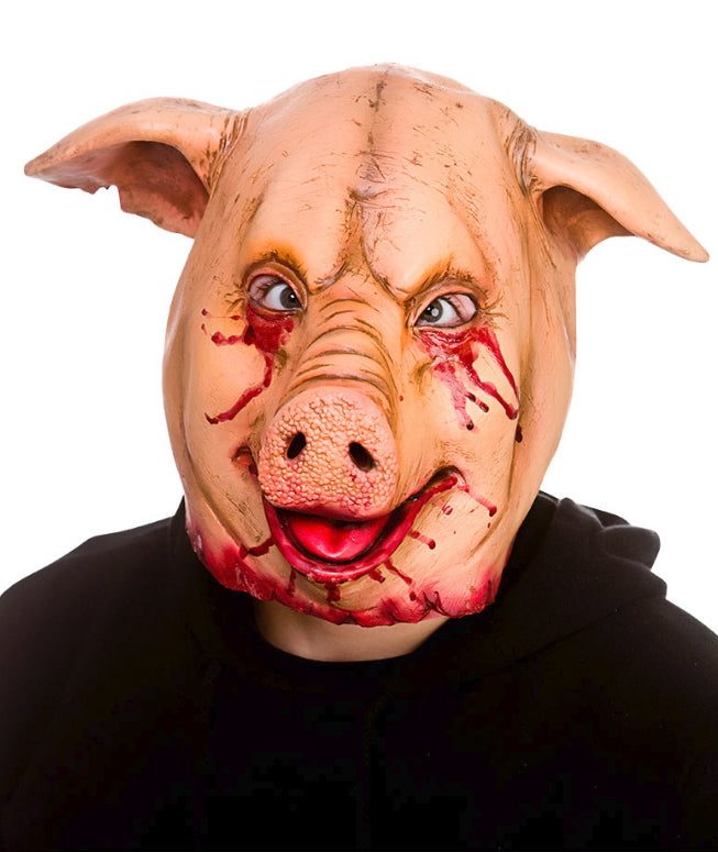 Horror Pig Latex Mask Terrifying Farm Animal Accessory