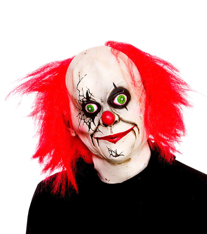 Creepy Clown Latex Mask Sinister Circus Accessory