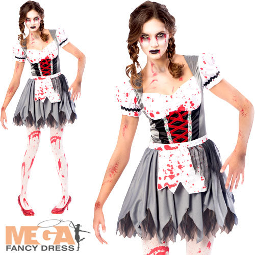 Miss Oktoberfest Zombie Ladies Halloween Costume