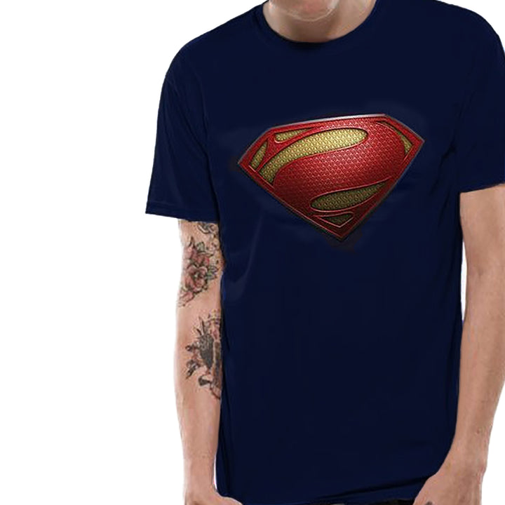 Superman Textured Logo Unisex T-Shirt XXL Fan Apparel