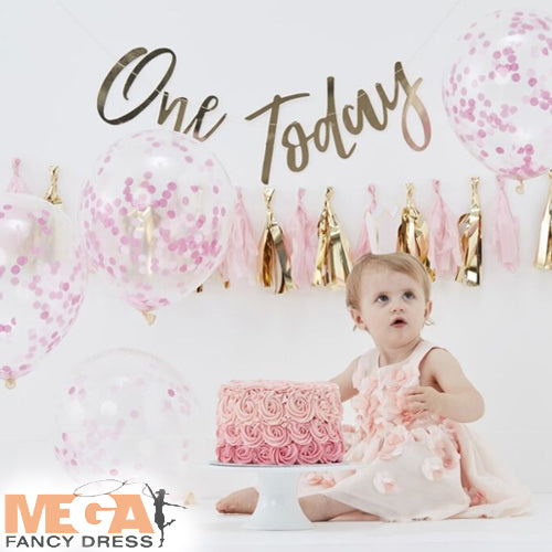 Pink Baby Cake Smash 1st Birthday Kit Celebration Set