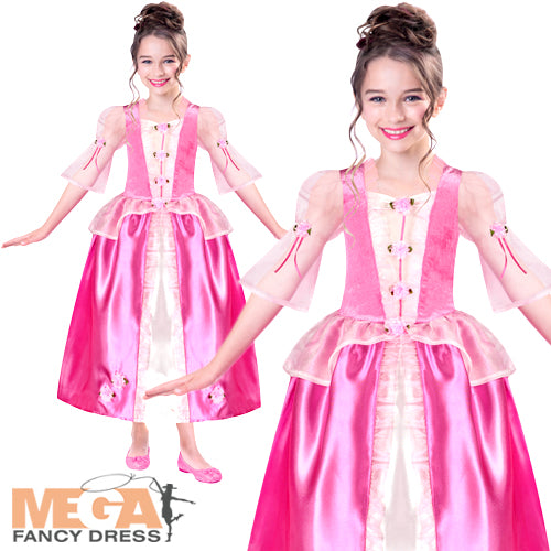 Girls Posy Princess Royal Fairy Tale World Book Day Fancy Dress Costume