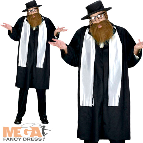 Jewish Rabbi Mens Costume Religious Leader Attire