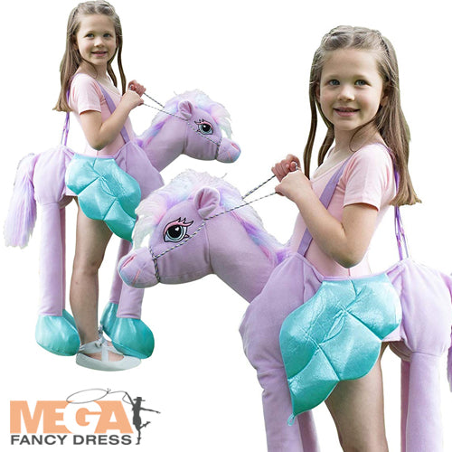 Ride on Fairy Tale Pony Girls Costume Fantasy Fancy Dress