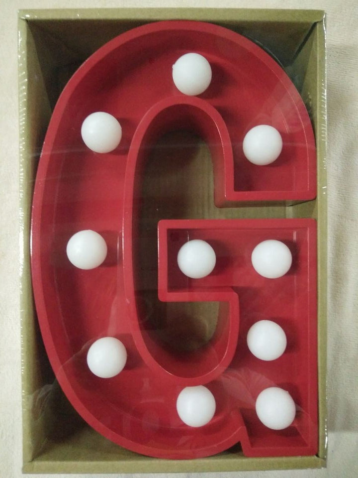 LED Light Up Letters - Red Decorative Accessory