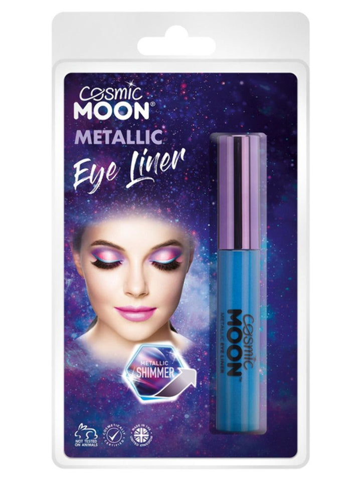 Blue Metallic Eye Liner Halloween Make Up Accessory Spooky Makeup