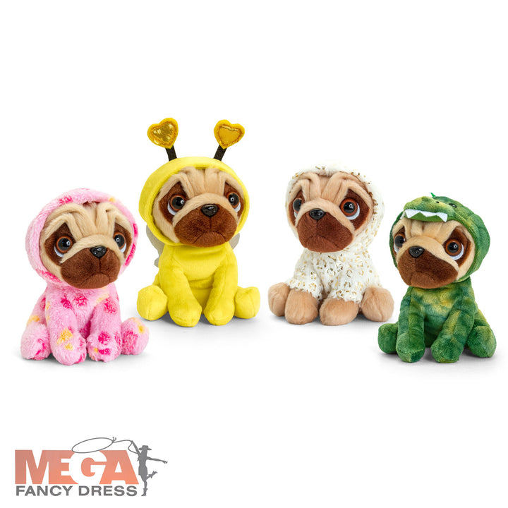 14cm Pug With Outfit Plush Toy