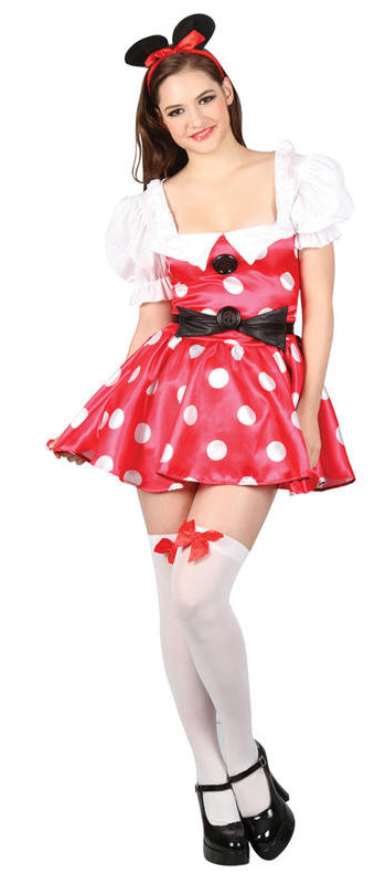 Ladies Sexy Mouse Fairytale Minnie Costume + Ears