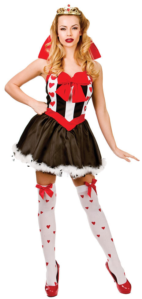 Ladies Queen Of Hearts Wonderland Fairy Tale Costume