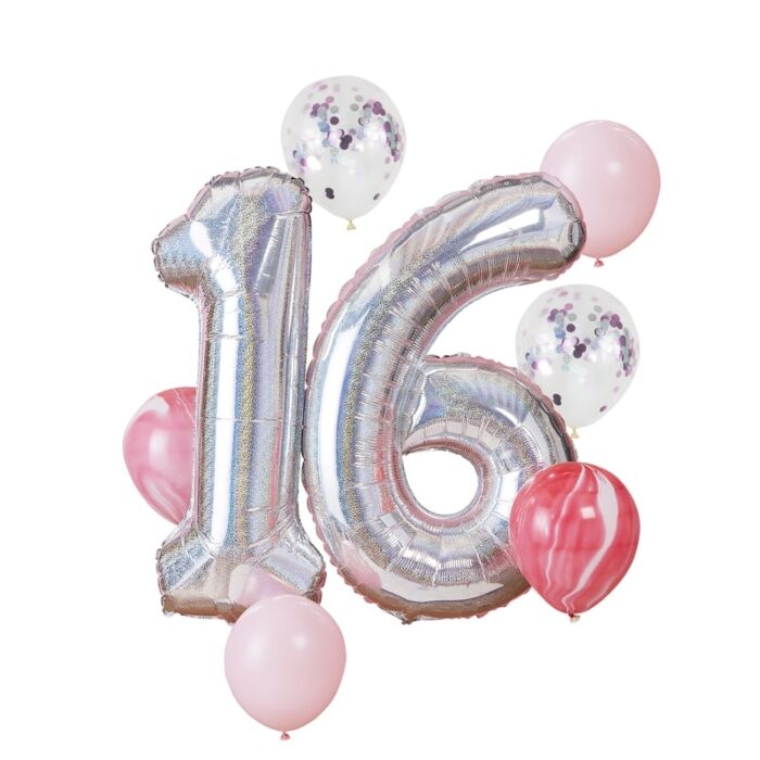 16th Birthday Balloon Bundle Celebration Decor