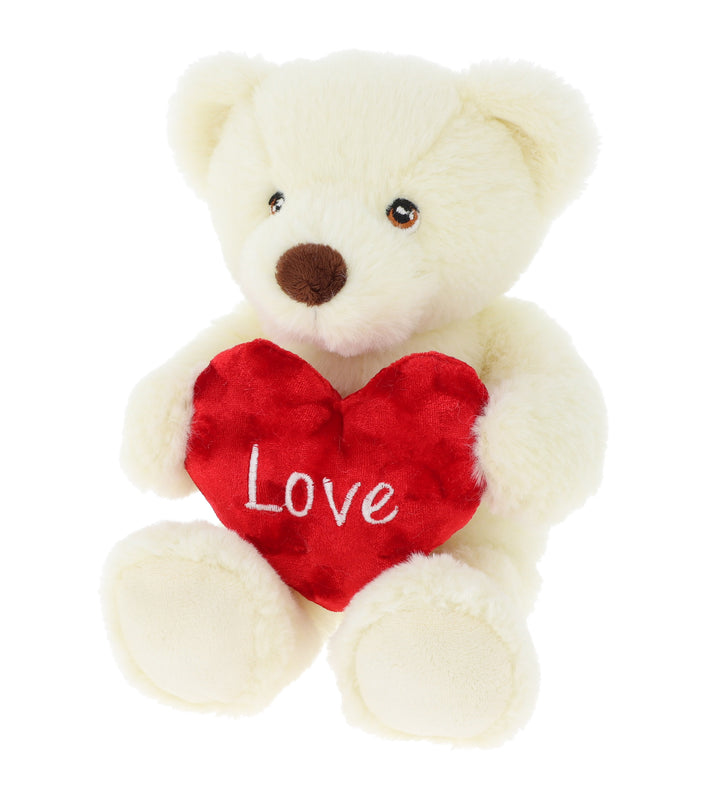 20cm Cream Teddy Bear With Heart