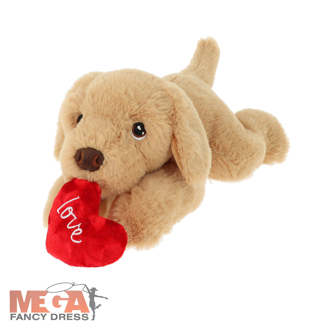 30cm Labrador With Heart Plush