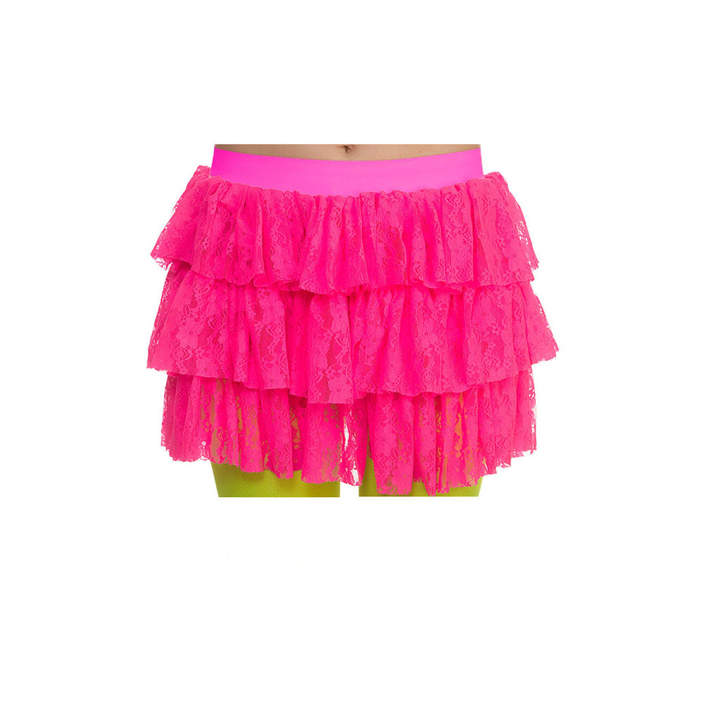 80s Lacy Ra-Ra Skirt Pink