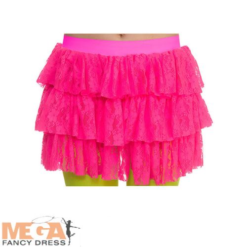 80s Lacy Ra-Ra Skirt Pink