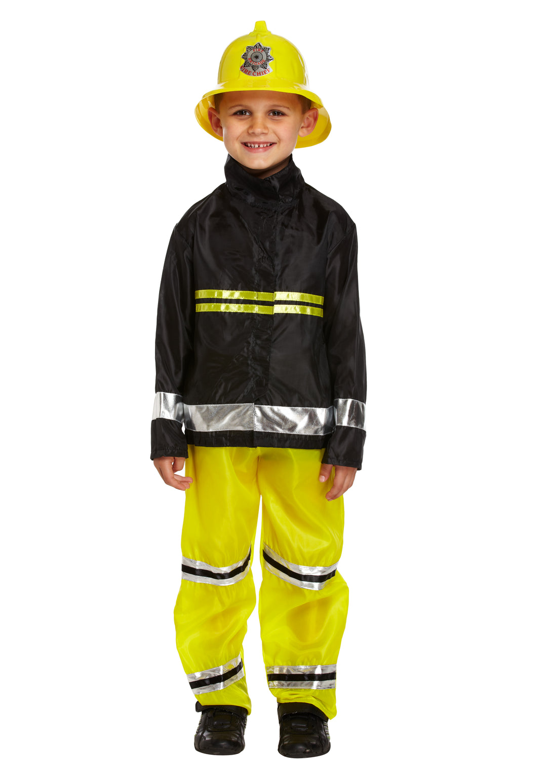 Boys Fireman Fancy Dress Fire Fighter Uniform Costume