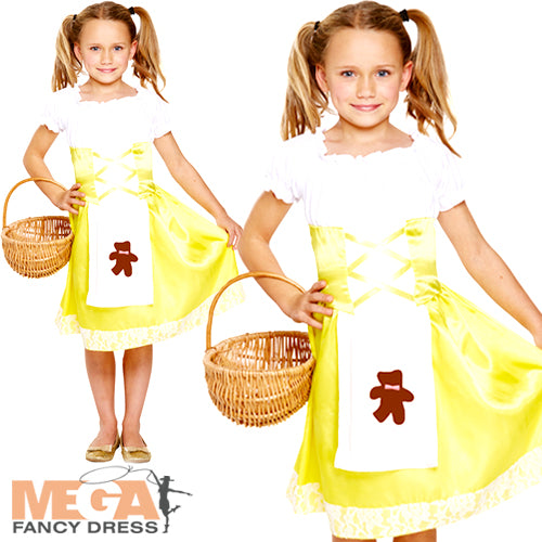 Girls Goldilocks Fancy Dress Fairy Tale Book Day Costume