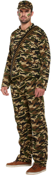 Men's Army Man Military Soldier Camouflage Costume