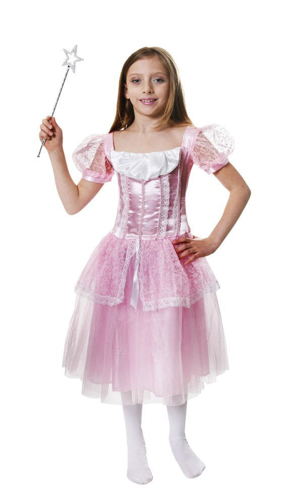 Girls Pretty Pink Princess Fairy Tale Book Day Costume