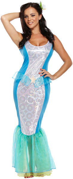 Ladies Mermaid Fairytale Fancy Dress Costume