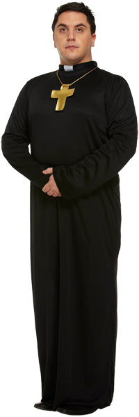 Men's Vicar Priest Monk Stag Party Holy Church Fancy Dress Costume