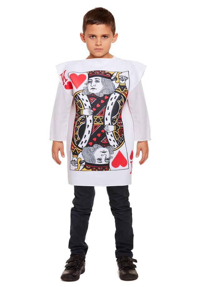 King of Hearts Kid's Playing Card Royalty Costume