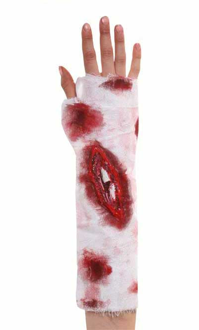 Bandage with Blood & Latex Wound Horror Costume Accessory