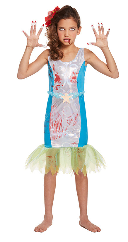 Zombie Mermaid Girls Underwater Undead Costume