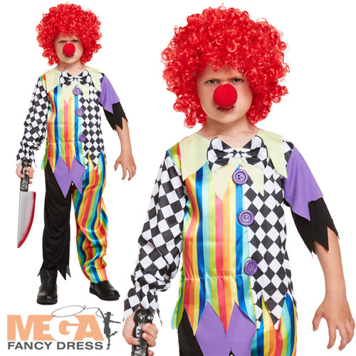 Kids Clown Colorful Circus Performer Costume