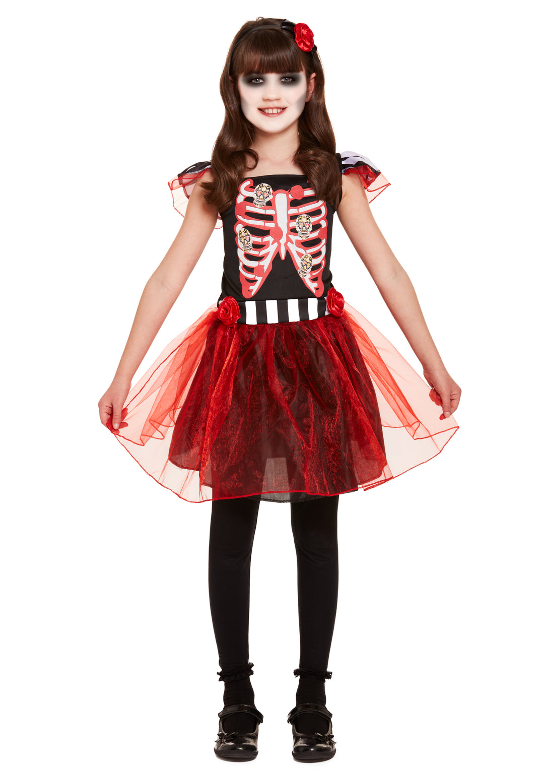Skeleton Girl Kid's Chilling Bone Costume