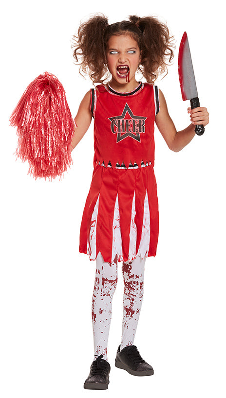 Zombie Cheerleader Girls Undead Spirit Squad Costume