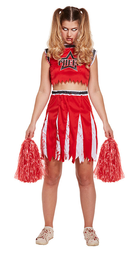 Zombie Cheerleader Ladies Halloween Costume
