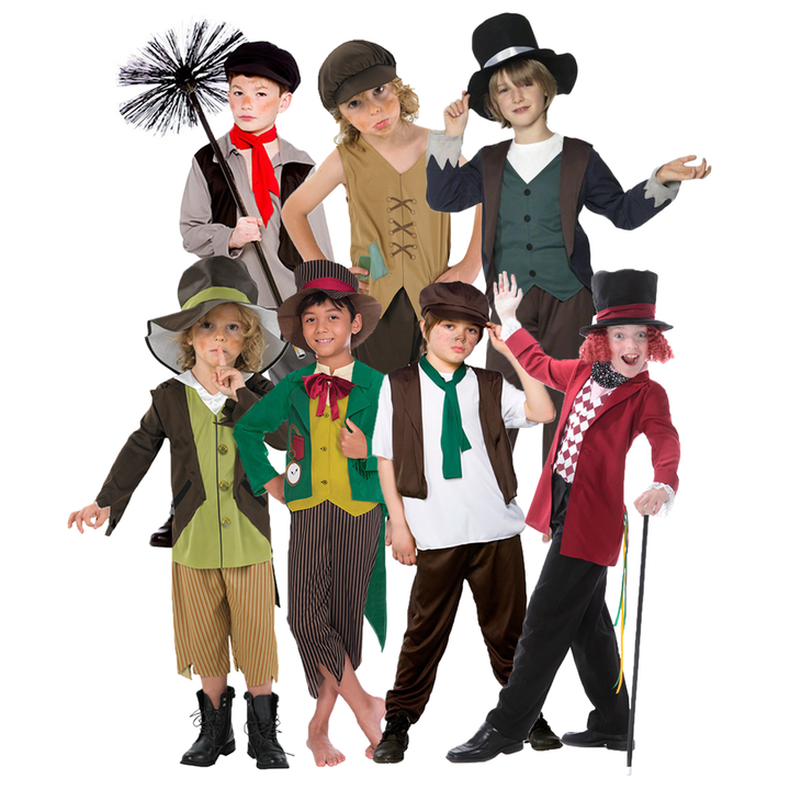 Boys Victorian Dickens Book Day Costumes