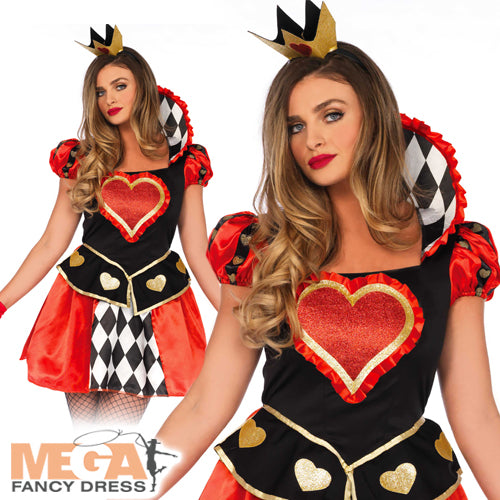 Queen Of Hearts Ladies Playing Card Royalty Fancy Dress