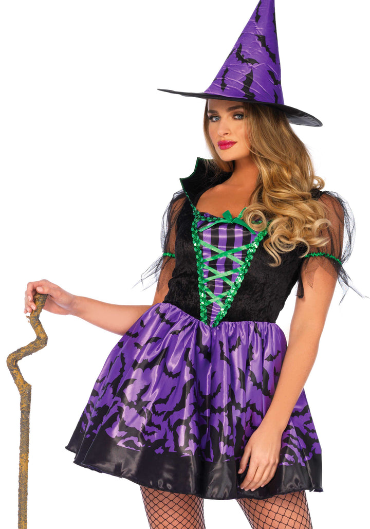 Bat Wing Witch Ladies Gothic Sorceress Costume