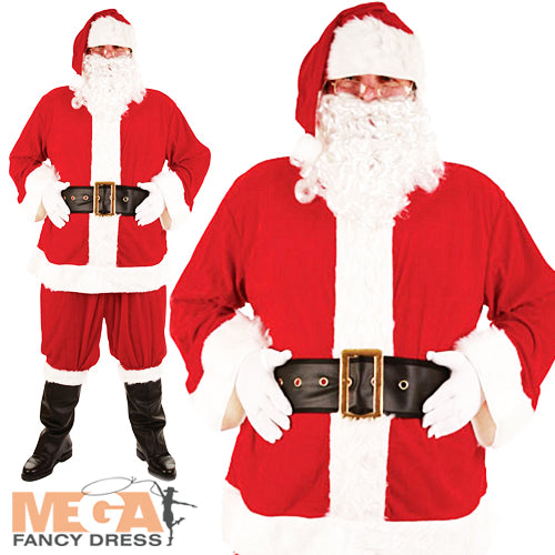 Deluxe Santa Claus Costume Christmas Fancy Dress