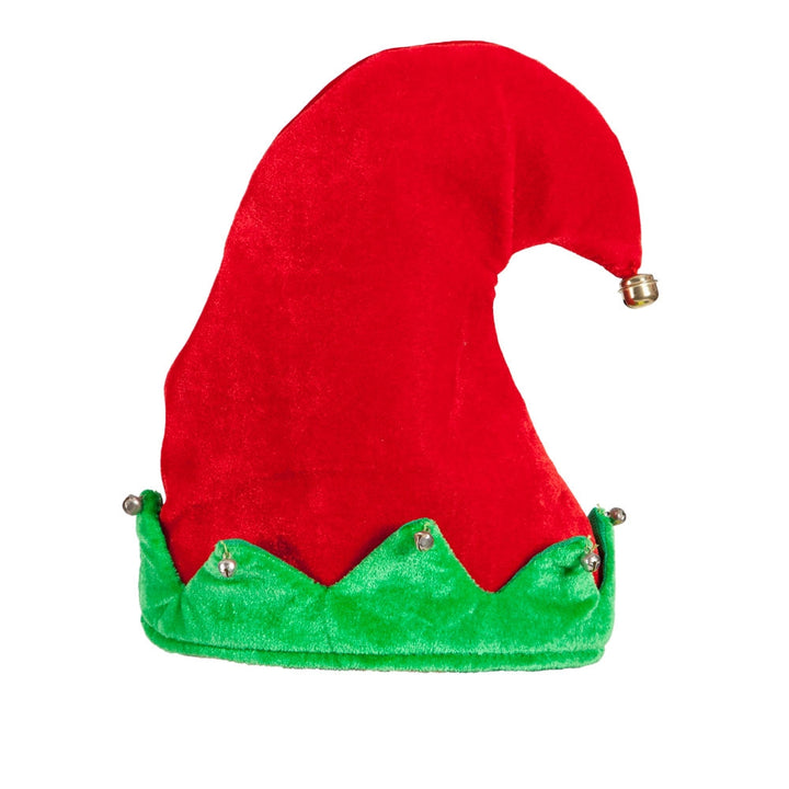 Adult Christmas Velvet Bell Elf Hat Fancy Dress Accessory