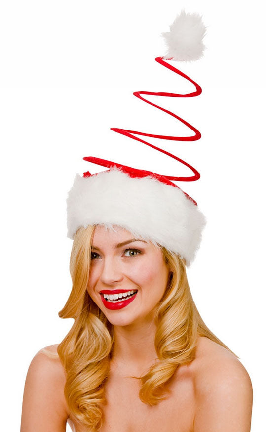 Spiral Santa Hat Whimsical Christmas Costume Accessory