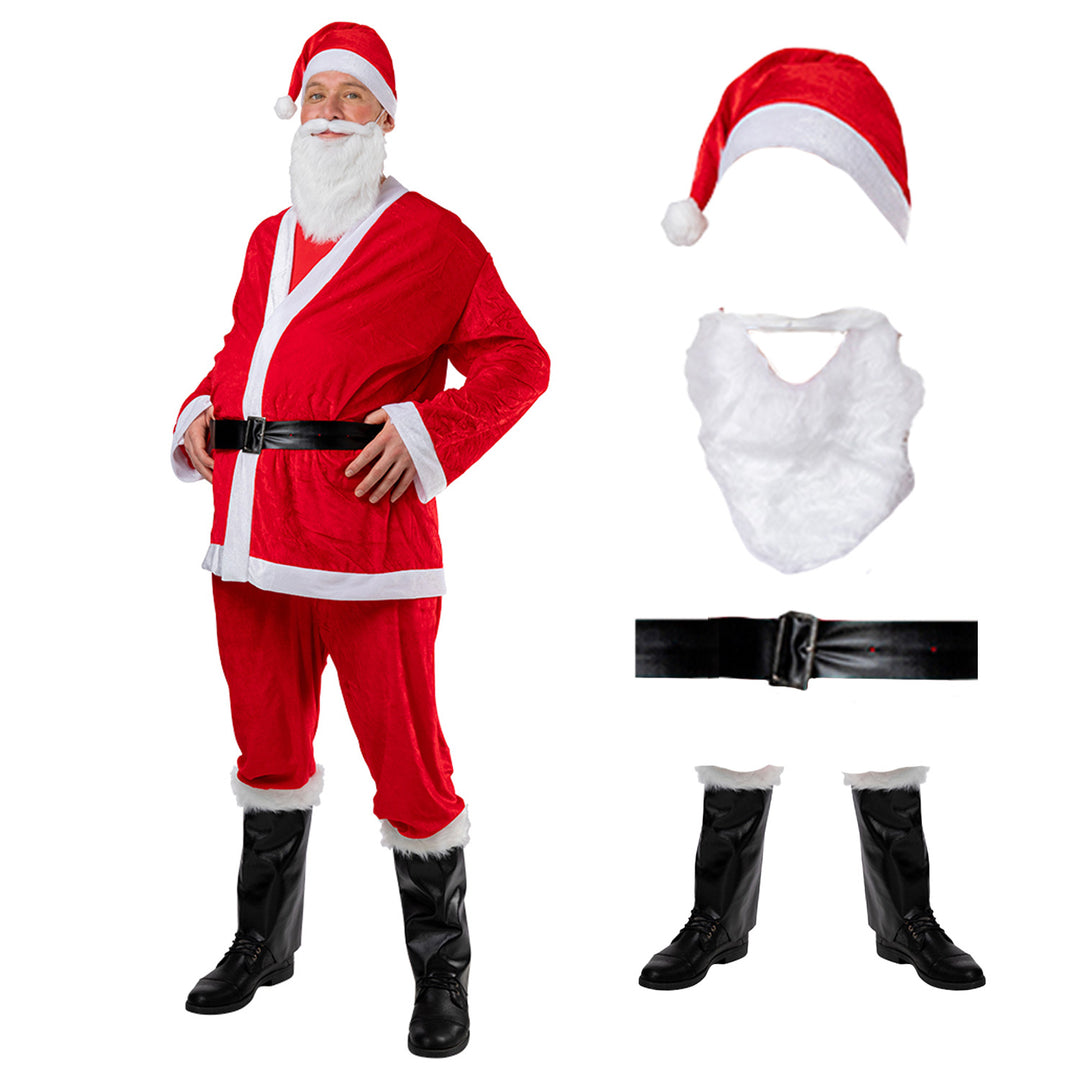 Deluxe Velour Santa Suit Christmas Costume