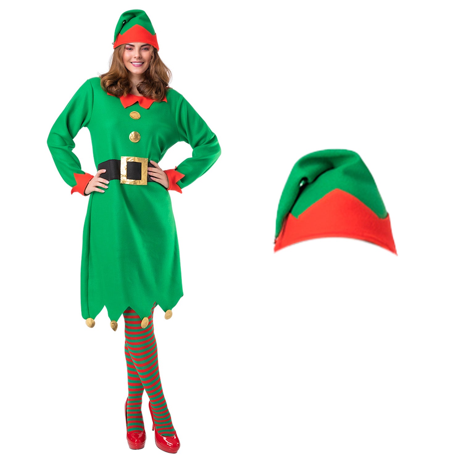 Women's santa's helper store costume