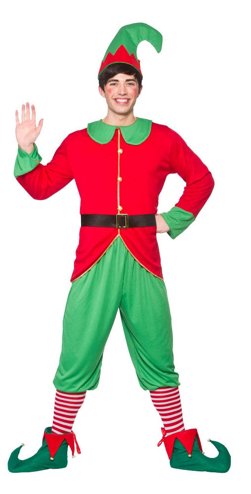 Men's Workshop Elf Christmas Xmas Santas Helper Costume