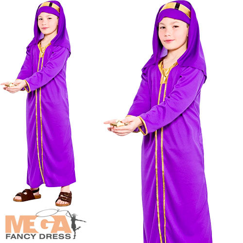 Boys Purple Wise Man Melchior Christmas Nativity Costume