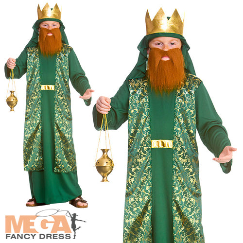 Kids Green Wise Man Nativity Costume